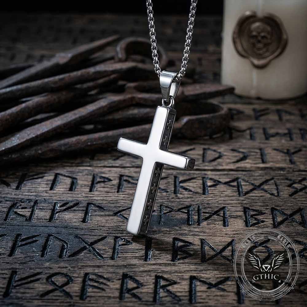 Vintage Multi-Cross Stainless Steel Religious Pendant