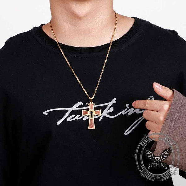 Vintage Multi-Layered Cross Stainless Steel Pendant | Gthic.com