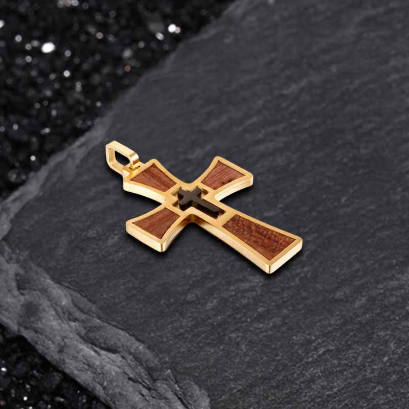 Vintage Multi-Layered Cross Stainless Steel Pendant