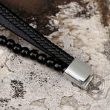 Vintage Multi-Layered Stainless Steel Beaded Bracelet