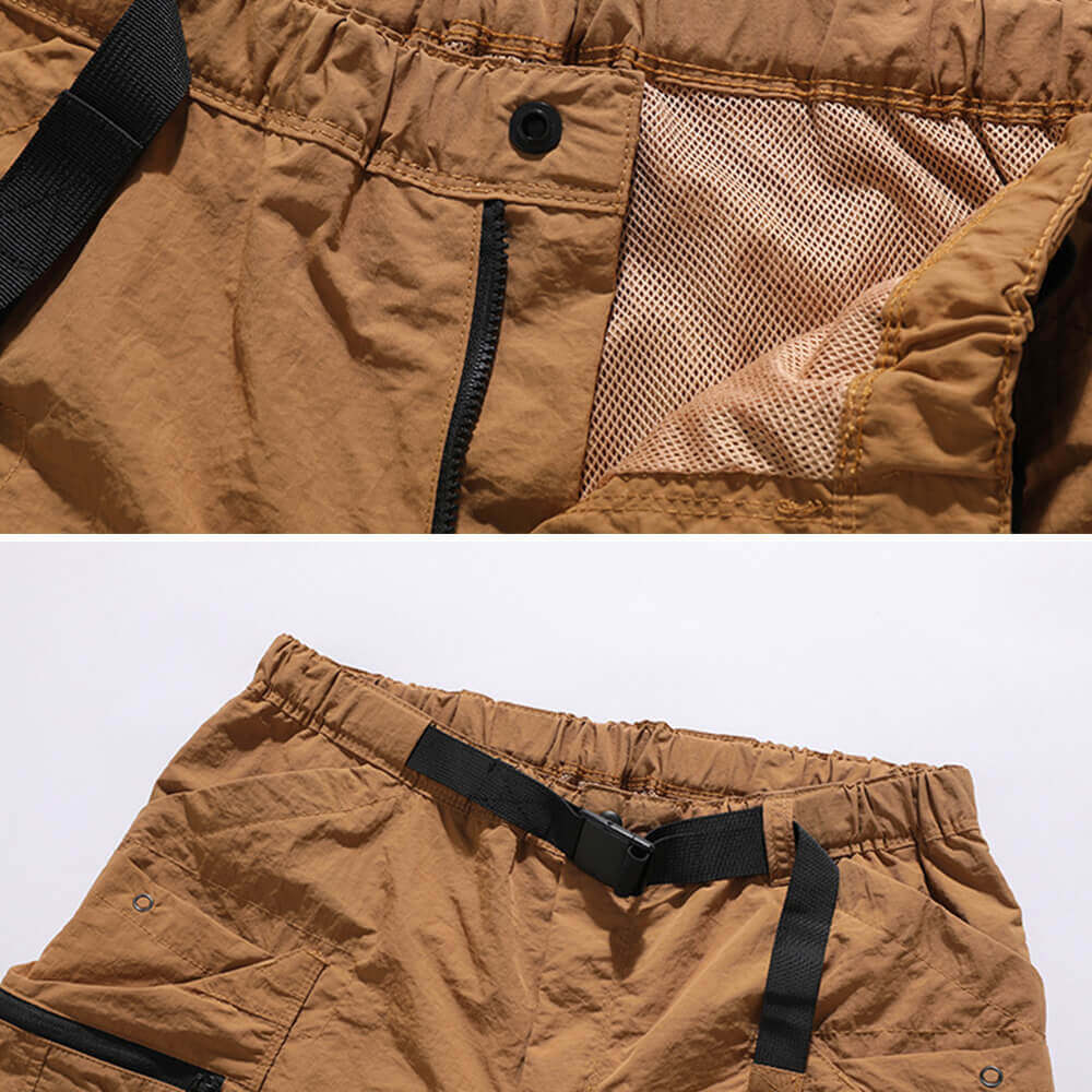 Vintage Multi-Pocket Loose Casual Cargo Shorts