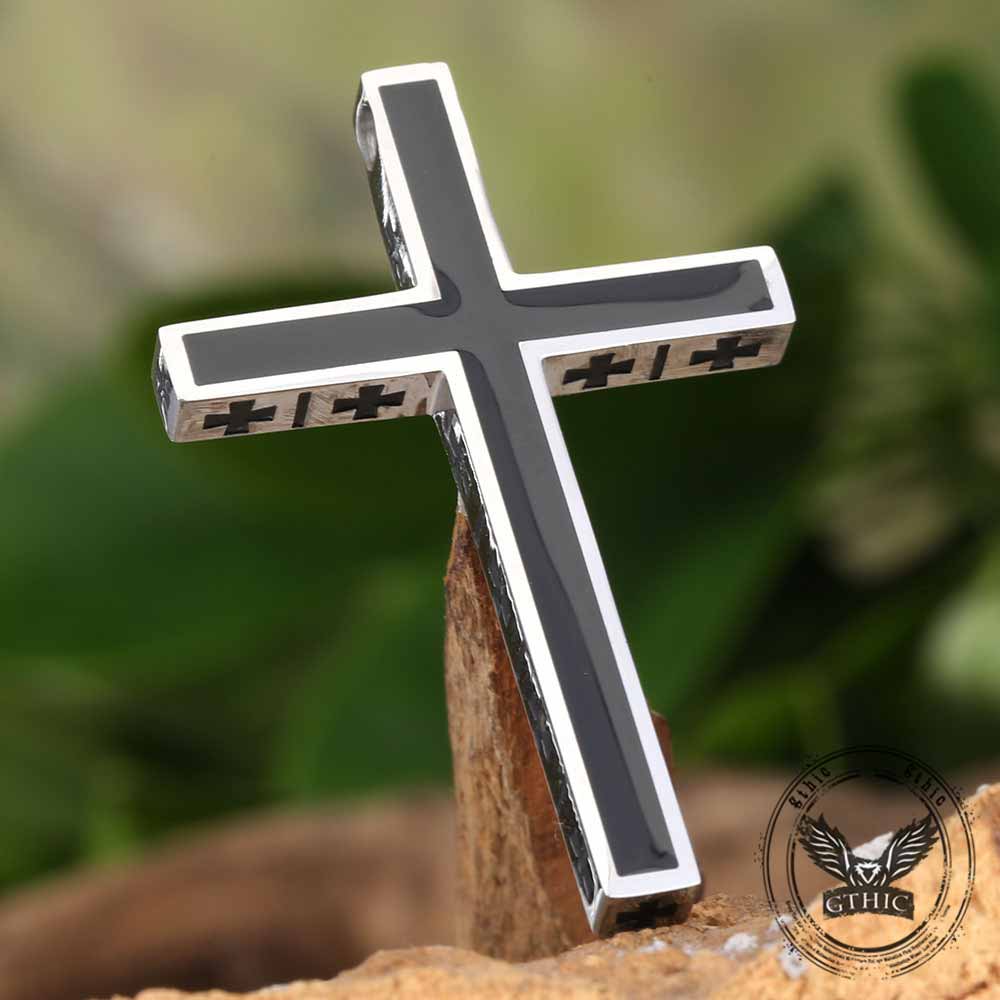 Vintage Multiple Cross Stainless Steel Pendant | Gthic.com