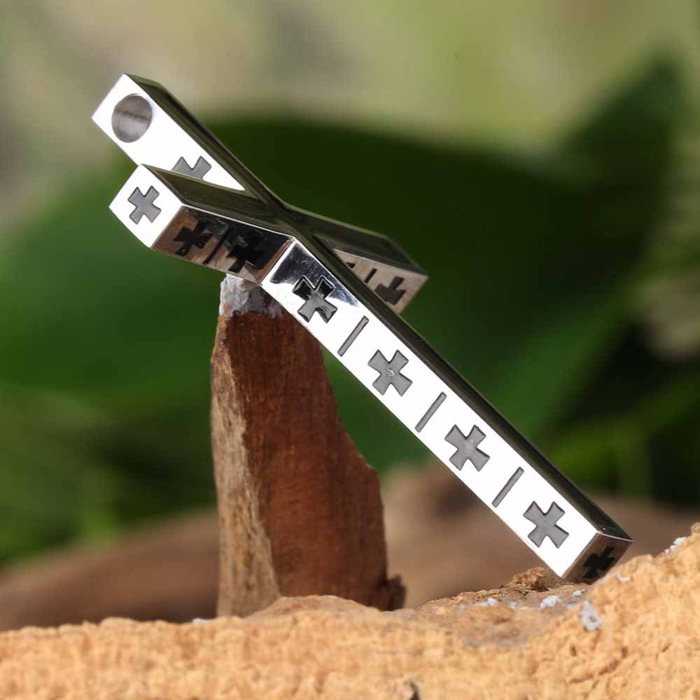 Vintage Multiple Cross Stainless Steel Pendant | Gthic.com
