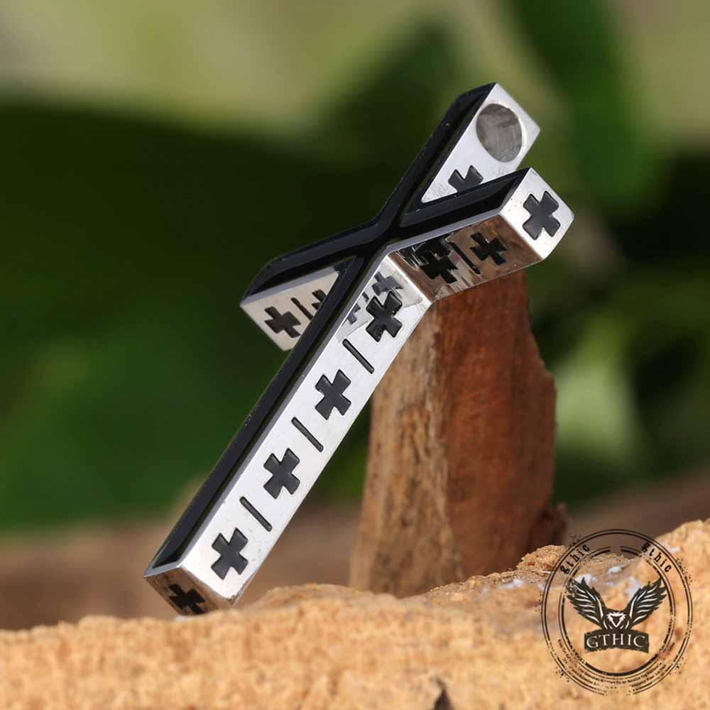 Vintage Multiple Cross Stainless Steel Pendant | Gthic.com