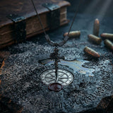 Vintage Nail Cross Thorn Rose Alloy Necklace | Gthic.com