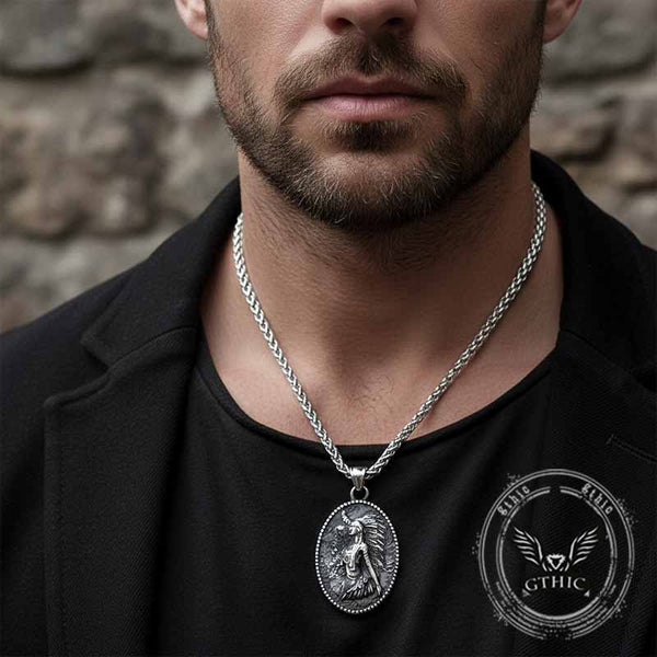 Vintage Native Indian Stainless Steel Amulet Pendant | Gthic.com