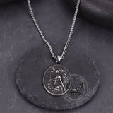 Vintage Native Indian Stainless Steel Amulet Pendant
