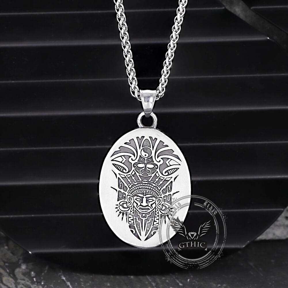 Vintage Native Indian Stainless Steel Amulet Pendant