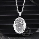 Vintage Native Indian Stainless Steel Amulet Pendant