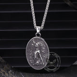 Vintage Native Indian Stainless Steel Amulet Pendant