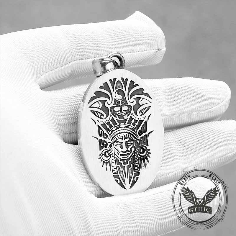 Vintage Native Indian Stainless Steel Amulet Pendant