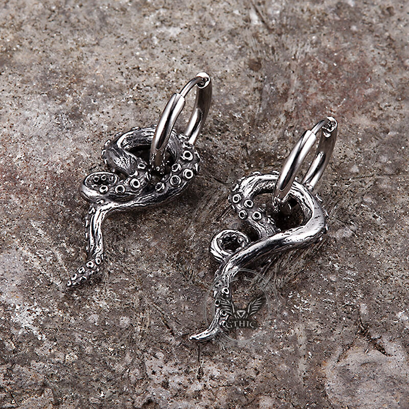 Ear Cuffs de Acero Inoxidable Tentáculos de Pulpo