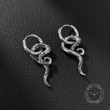 Vintage Octopus Tentacle Stainless Steel Earrings 03 | Gthic.com