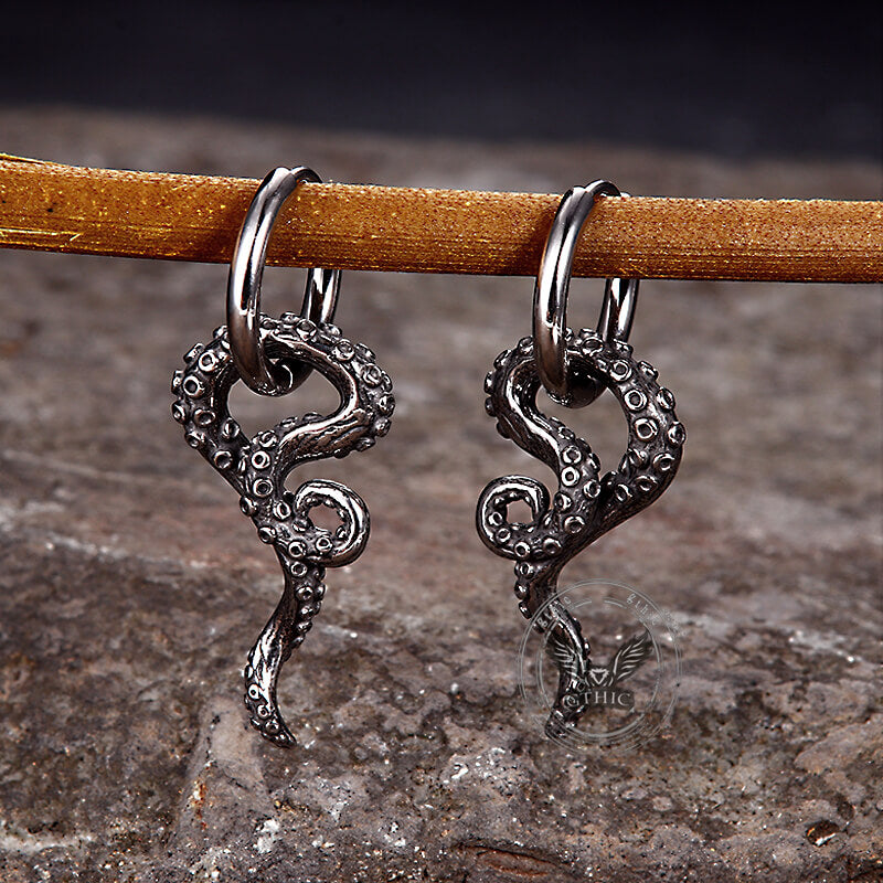Ear Cuffs de Acero Inoxidable Tentáculos de Pulpo