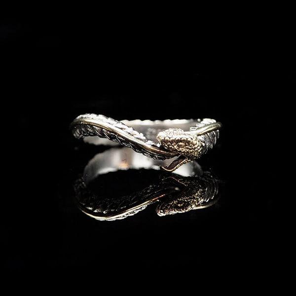 Vintage Ouroboros Sterling Silver Ring | Gthic.com