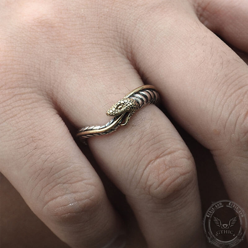 Vintage Ouroboros Sterling Silver Ring | Gthic.com