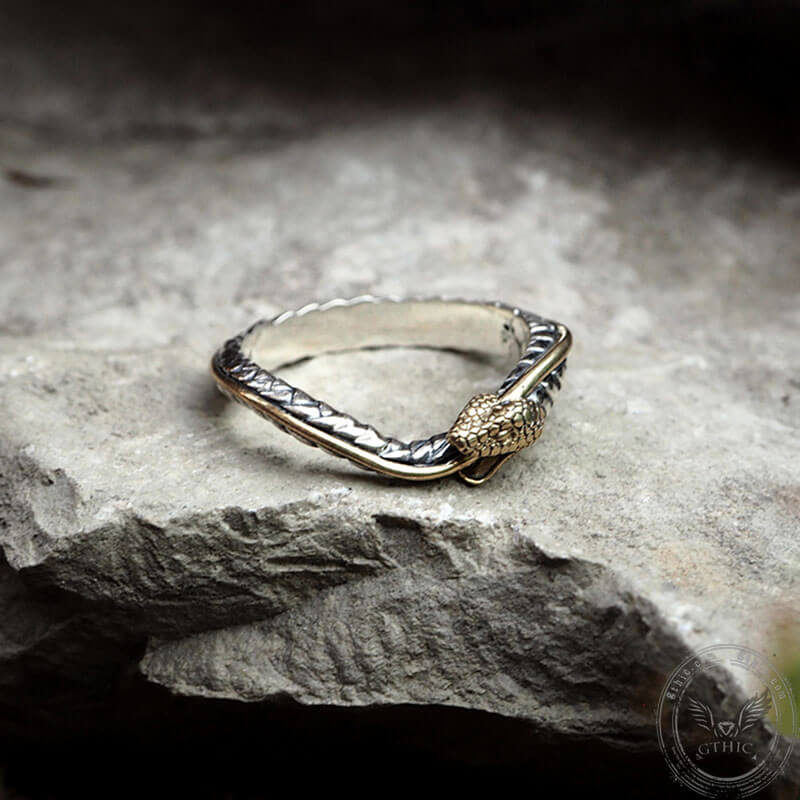 Vintage Ouroboros Sterling Silver Ring | Gthic.com