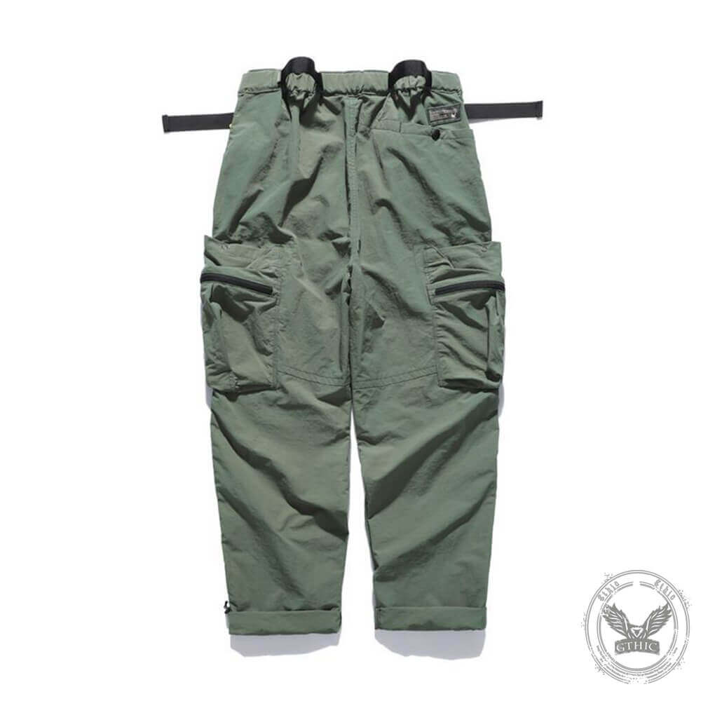 Vintage Outdoor Multi-Pocket Loose Paratrooper Pants | Gthic.com