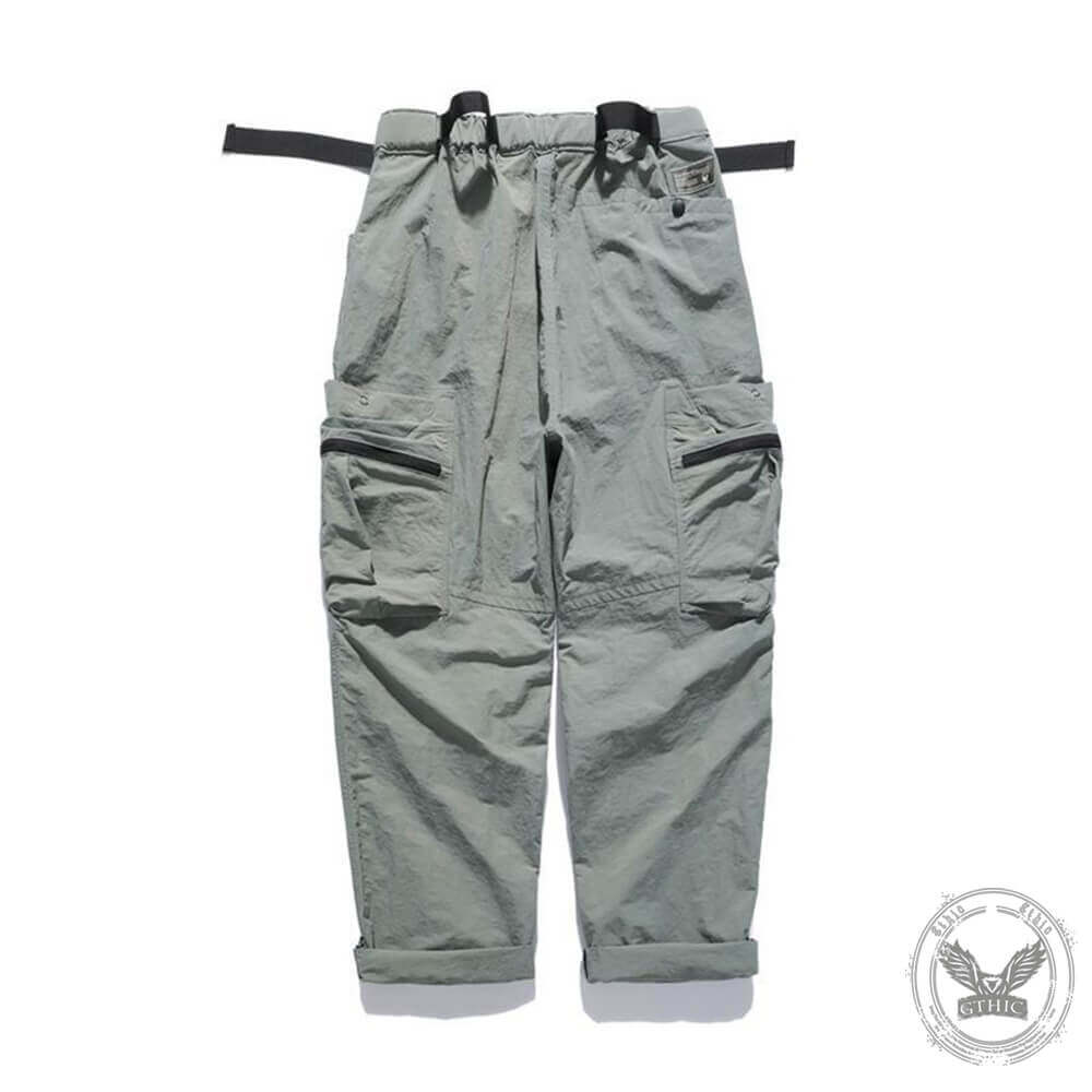 Vintage Outdoor Multi-Pocket Loose Paratrooper Pants | Gthic.com