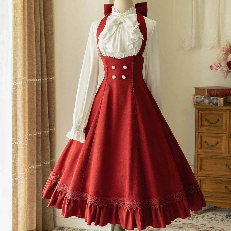 red lolita dress Vintage Palace Halter Neck Lolita Dress – GTHIC