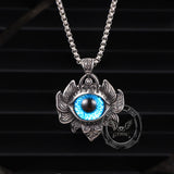 Vintage Pattern Devil Eye Stainless Steel Pendant