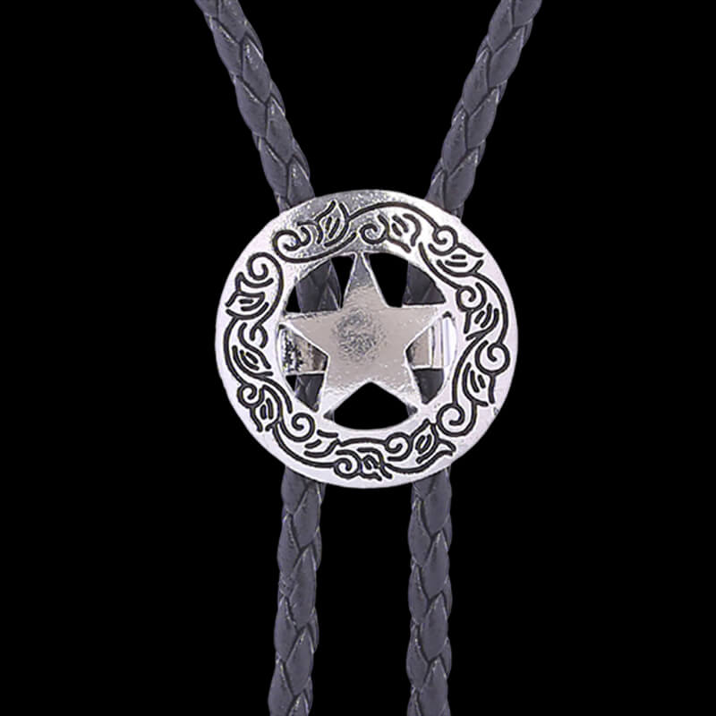 Vintage Pattern Star Alloy Bolo Tie