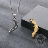 Vintage Pistol Gun Stainless Steel Punk Pendant