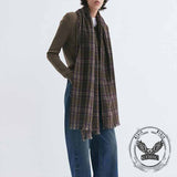 Vintage Plaid Warm Versatile Shawl Scarf | Gthic.com