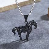Vintage Prairie Horse Stainless Steel Pendant | Gthic.com