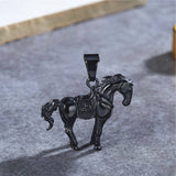 Vintage Prairie Horse Stainless Steel Pendant | Gthic.com