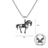Vintage Prairie Horse Stainless Steel Pendant | Gthic.com