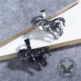 Vintage Prairie Horse Stainless Steel Pendant | Gthic.com