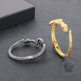 Vintage Red Eye Snake Shape Stainless Steel Bracelet