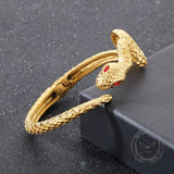 Vintage Red Eye Snake Shape Stainless Steel Bracelet