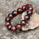 Vintage Red Tiger Eye Gemstone Bead Bracelet | Gthic.com