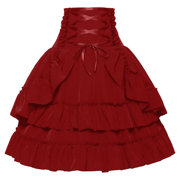 Vintage Renaissance High Waist Multi-Layered Skirt | Gthic.com