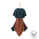 Vintage Renaissance Lace-Up Irregular Hem Mini Dress