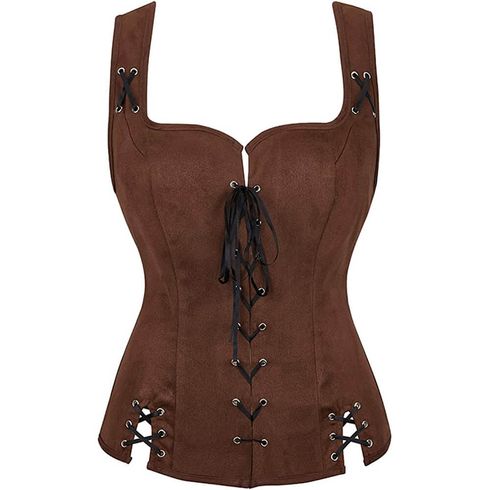 Vintage Renaissance Slim Lace-Up Vest Top | Gthic.com