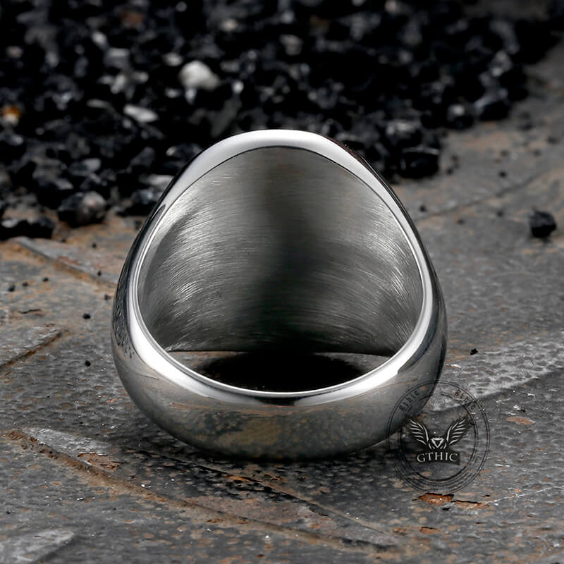 Vintage Roaring Tiger Head Stainless Steel Ring