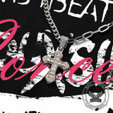 Vintage Rock Singer Character Print Ripped T-shirt