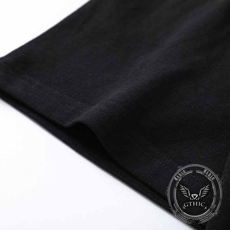 Vintage Rock Singer Character Print Ripped T-shirt