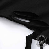 Vintage Rock Singer Character Print Ripped T-shirt