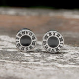 Vintage Roman Numeral Stainless Steel Stud Earrings | Gthic.com