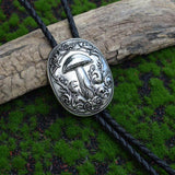 Vintage Rose Rabbit Mushroom Alloy Cowboy Bolo Tie