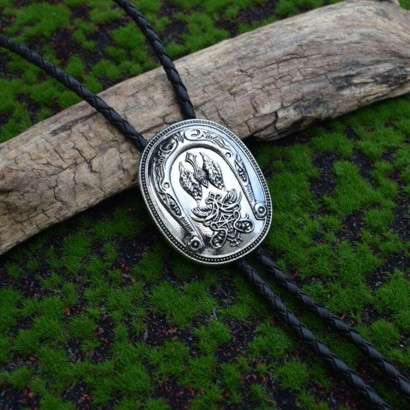 Vintage Rose Rabbit Mushroom Alloy Cowboy Bolo Tie