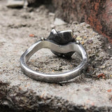 Vintage Rose Stainless Steel Gothic Ring
