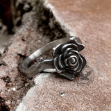 Vintage Rose Stainless Steel Gothic Ring | Gthic.com
