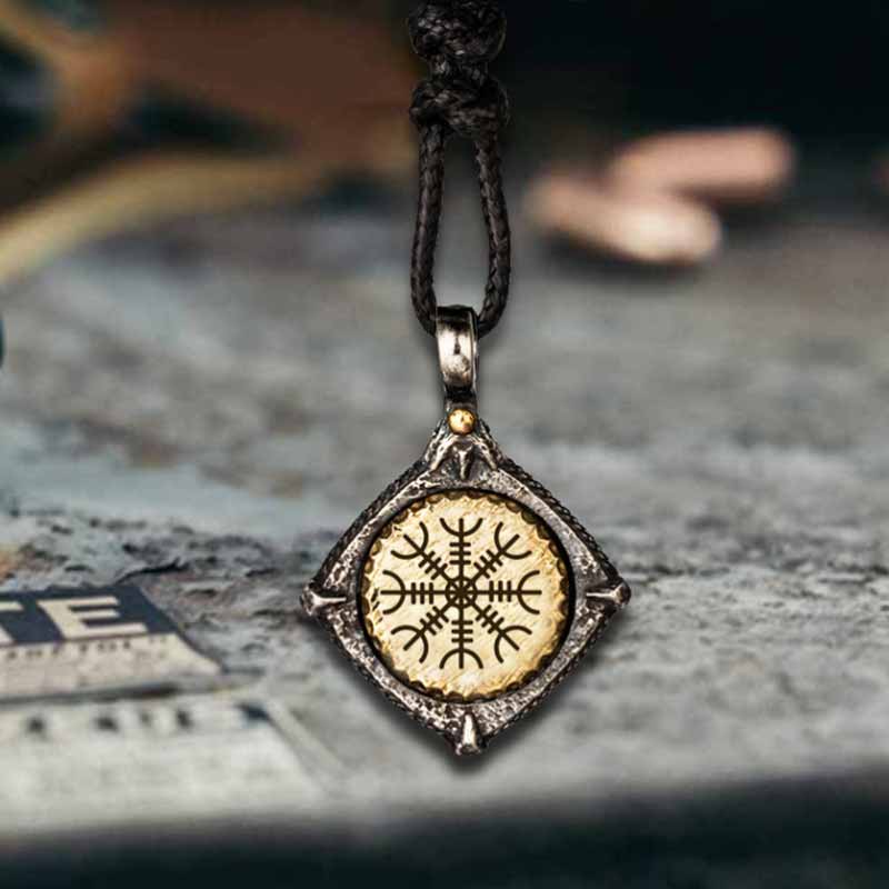 Colgante vikingo de plata de ley con martillo de Thor nórdico