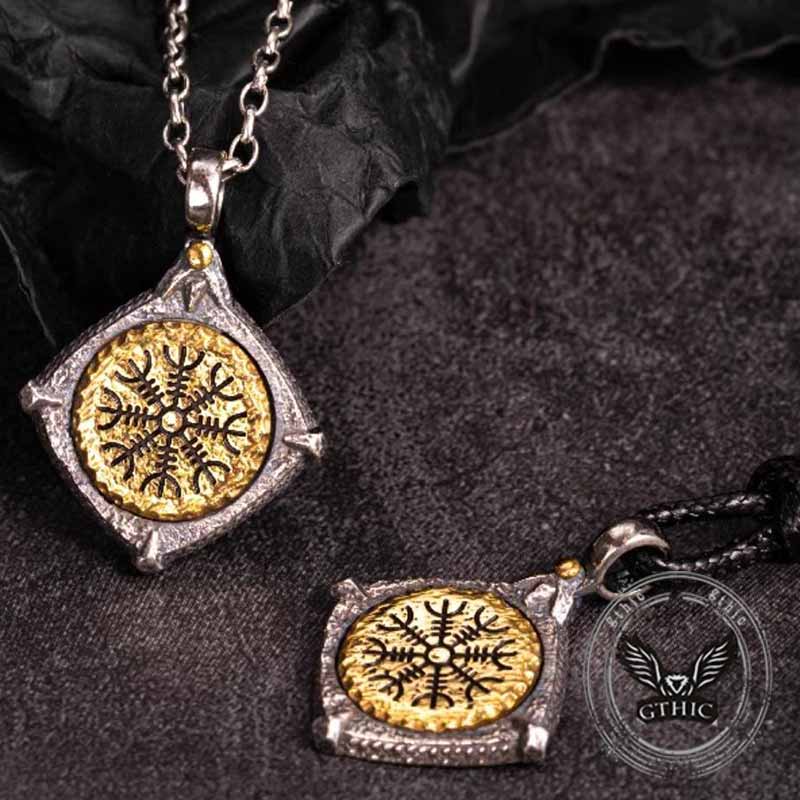 Vintage Rune Totem Sterling Silver Viking Pendant 03 | Gthic.com