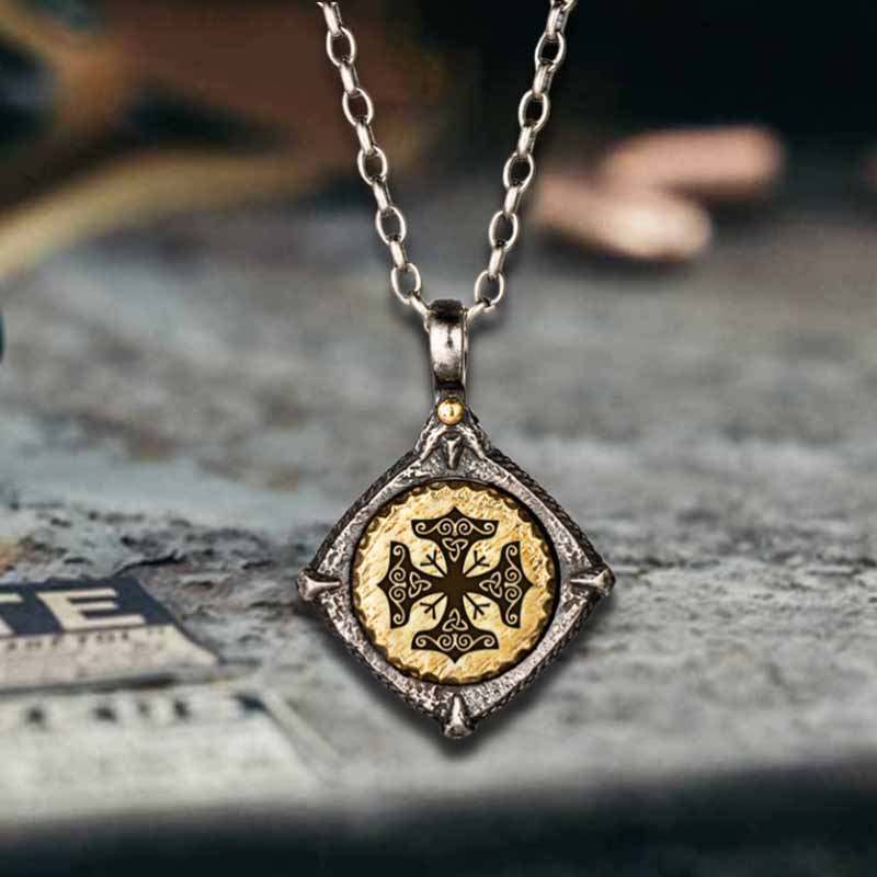 Colgante vikingo de plata de ley con martillo de Thor nórdico